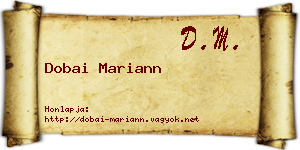 Dobai Mariann névjegykártya
