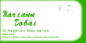 mariann dobai business card